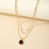 Basic Simple Style Commute Solid Color Alloy Plating 14k Gold Plated Women's Pendant Necklace main image 5