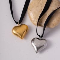 Wholesale Classic Style Heart Shape Stainless Steel Cloth Plating 18k Gold Plated Pendant Necklace main image 5