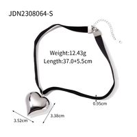 Wholesale Classic Style Heart Shape Stainless Steel Cloth Plating 18k Gold Plated Pendant Necklace sku image 1