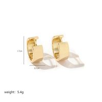 1 Paar Elegant Moderner Stil Einfacher Stil Geometrisch Polieren Inlay Kupfer Zirkon 18 Karat Vergoldet Ohrringe sku image 1