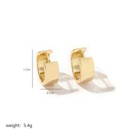 1 Par Elegante Estilo Moderno Estilo Simple Geométrico Pulido Embutido Cobre Circón Chapados en oro de 18k Aretes sku image 1