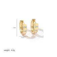 1 Paar Elegant Moderner Stil Einfacher Stil Geometrisch Polieren Inlay Kupfer Zirkon 18 Karat Vergoldet Ohrringe sku image 4
