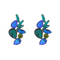 Wholesale Jewelry Elegant Geometric Water Droplets Alloy Rhinestones Inlay Drop Earrings sku image 2