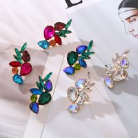 Wholesale Jewelry Elegant Geometric Water Droplets Alloy Rhinestones Inlay Drop Earrings main image 7