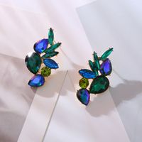 Wholesale Jewelry Elegant Geometric Water Droplets Alloy Rhinestones Inlay Drop Earrings main image 5
