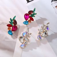 Wholesale Jewelry Elegant Geometric Water Droplets Alloy Rhinestones Inlay Drop Earrings main image 6