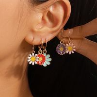 1 Set Sweet Flower Zinc Alloy Drop Earrings main image 3