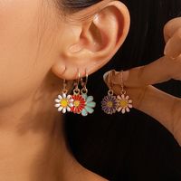 1 Set Sweet Flower Zinc Alloy Drop Earrings main image 9