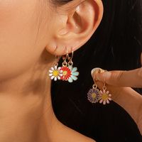1 Set Sweet Flower Zinc Alloy Drop Earrings main image 4