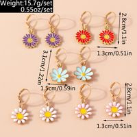 1 Set Sweet Flower Zinc Alloy Drop Earrings main image 8