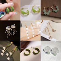 1 Pair Elegant Glam Luxurious Animal Flower Plating Inlay Alloy Rhinestones 24k Gold Plated Earrings main image 1