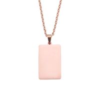1 Piece Stainless Steel None 18K Gold Plated Rose Gold Plated Rectangle Polished Pendant sku image 2