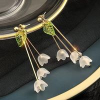 1 Pair Elegant Glam Luxurious Animal Flower Plating Inlay Alloy Rhinestones 24k Gold Plated Earrings main image 8