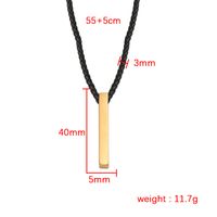 Simple Style Streetwear Rectangle Stainless Steel Plating None 18K Gold Plated Unisex Pendant Necklace main image 2