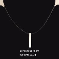 Simple Style Streetwear Rectangle Stainless Steel Plating None 18K Gold Plated Unisex Pendant Necklace sku image 1