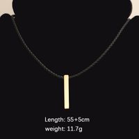 Simple Style Streetwear Rectangle Stainless Steel Plating None 18K Gold Plated Unisex Pendant Necklace sku image 2