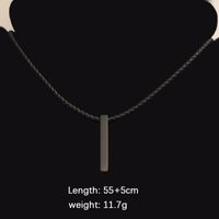 Simple Style Streetwear Rectangle Stainless Steel Plating None 18K Gold Plated Unisex Pendant Necklace sku image 3