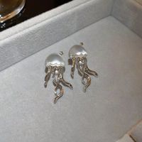 1 Pair Elegant Glam Luxurious Animal Flower Plating Inlay Alloy Rhinestones 24k Gold Plated Earrings sku image 6