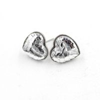 1 Pair Sweet Heart Shape Fish Scales Metal Stainless Steel Resin None Ear Studs sku image 11