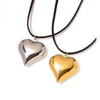 Style Simple Amour Acier Inoxydable Placage Plaqué Or 18k Collier main image 5