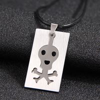 Hip-hop Guitar Skull Stainless Steel Men's Pendant Necklace sku image 16