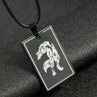 Hip-hop Guitar Skull Stainless Steel Men's Pendant Necklace sku image 8