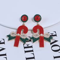 1 Pair Elegant Sweet Christmas Tree Plating Alloy Gold Plated Drop Earrings main image 4
