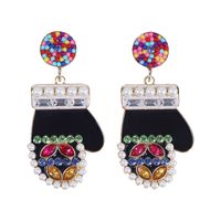 1 Pair Vintage Style Gloves Plating Alloy Gold Plated Drop Earrings main image 6