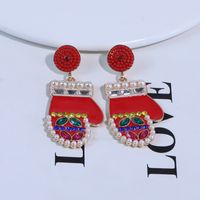 1 Pair Vintage Style Gloves Plating Alloy Gold Plated Drop Earrings main image 5