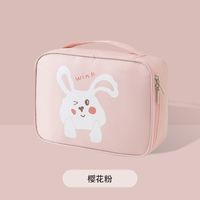 Femmes Toutes Les Saisons Sergé Tissu Dessin Animé Mignon Carré Trousse De Maquillage sku image 5