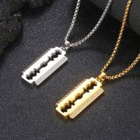 Stainless Steel 18K Gold Plated Hip-Hop Simple Style Plating Cross Pendant Necklace main image 3