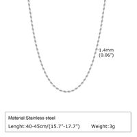 201 Stainless Steel IG Style Simple Style Plating Solid Color Necklace sku image 1