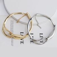 Vintage Style Simple Style Irregular Solid Color Alloy Plating Gold Plated Women's Choker main image 1