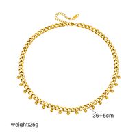 304 Stainless Steel 18K Gold Plated Retro Simple Style Plating Geometric Ball Necklace main image 4