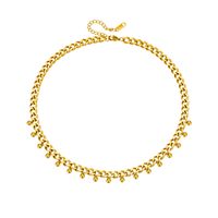 304 Stainless Steel 18K Gold Plated Retro Simple Style Plating Geometric Ball Necklace main image 3