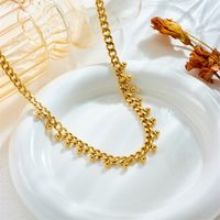 304 Stainless Steel 18K Gold Plated Retro Simple Style Plating Geometric Ball Necklace main image 6
