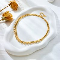 304 Stainless Steel 18K Gold Plated Retro Simple Style Plating Geometric Ball Necklace main image 5