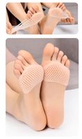 Solid Color Shoe Accessories Silica Gel Damping Comfort Non-slip Heels All Seasons Forefoot Pad main image 2