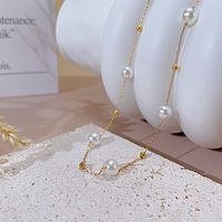 Edelstahl 304 Einfacher Stil Perle Künstliche Perlen Halskette main image 3