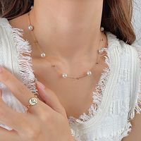 Acier Inoxydable 304 Style Simple Perle Perles Artificielles Collier main image 4