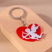 Cute Heart Shape Alloy Plastic Bag Pendant Keychain main image 11