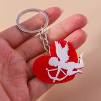 Cute Heart Shape Alloy Plastic Bag Pendant Keychain main image 10