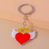Cute Heart Shape Alloy Plastic Bag Pendant Keychain main image 8