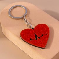 Cute Heart Shape Alloy Plastic Bag Pendant Keychain main image 7