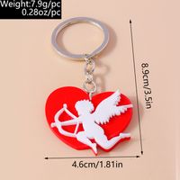 Cute Heart Shape Alloy Plastic Bag Pendant Keychain main image 3