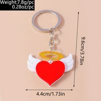 Cute Heart Shape Alloy Plastic Bag Pendant Keychain main image 4