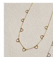 Simple Style Heart Shape Sterling Silver Necklace In Bulk sku image 2