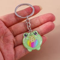Cute Frog Alloy Plastic Bag Pendant Keychain main image 11