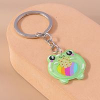 Cute Frog Alloy Plastic Bag Pendant Keychain sku image 2