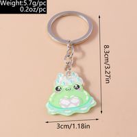Cute Frog Alloy Plastic Bag Pendant Keychain main image 3